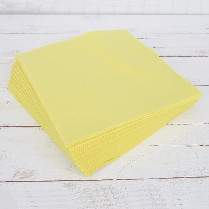 Threadart Light Yellow Premium Felt Sheets