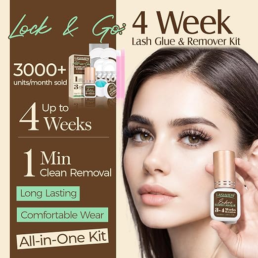 LASHVIEW Lash Cluster Glue & Remover Kit Super Strong Hold 4 Weeks+