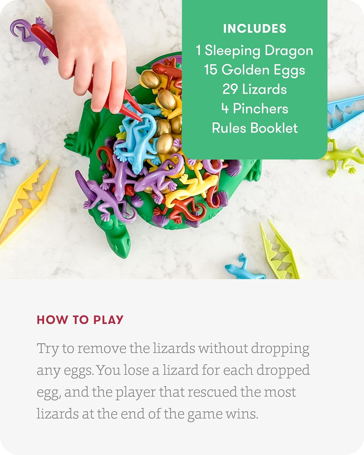 SimplyFun Dreaming Dragon - A Game for Kids Based on Steady Hands, Concentration, and A Little Luck - 2 to 4 Players - Kids Game Ages 6 & Up