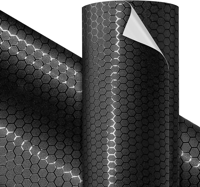 VViViD Premium Honeycomb Black Craft Vinyl Roll 1ft x 5ft – Bubble-Free Air