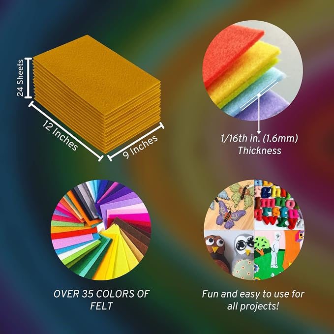 FabricLA Acrylic Felt Sheets for Crafts