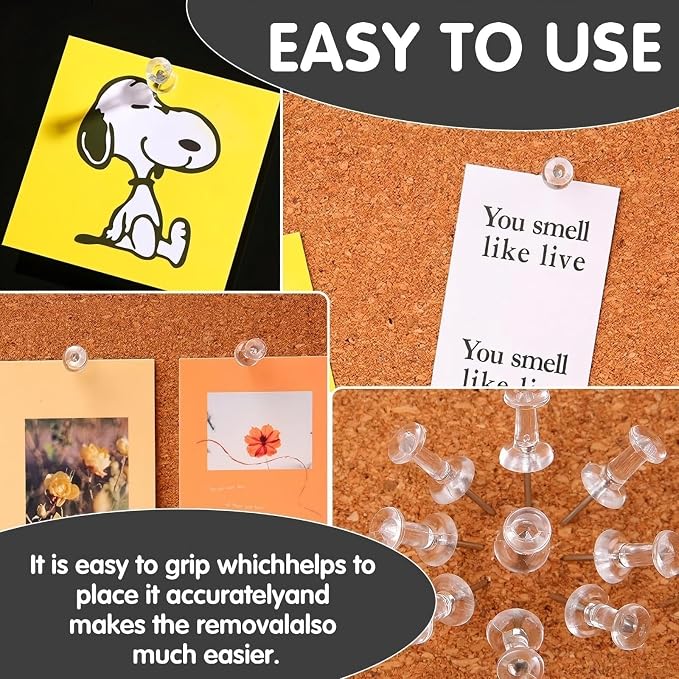 120-Pack Push Pins for Bulletin Board, Thumb Tacks
