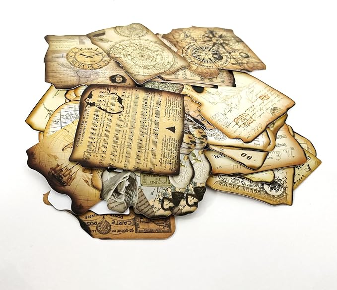 PRSTINCOL Vintage Journaling Stickers, Scrapbook Supplies