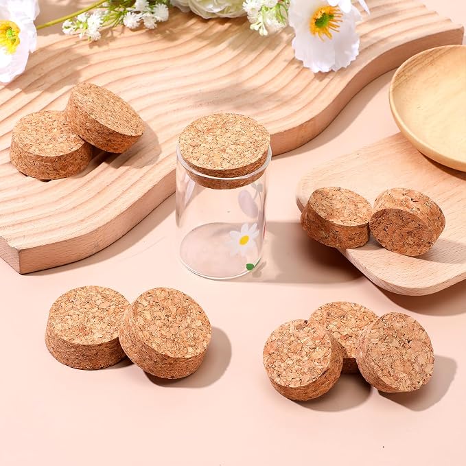 10Pcs Large Cork Stoppers Cork Bottle Stopper Wooden Tapered Corks Plug Beer