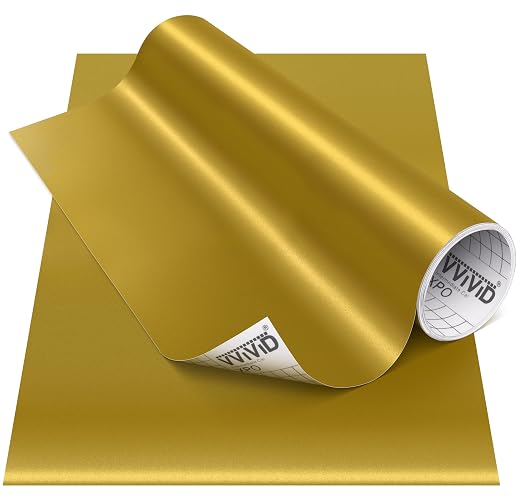 VViViD DECO65 Matte Pastel Gold Permanent Adhesive Craft Vinyl