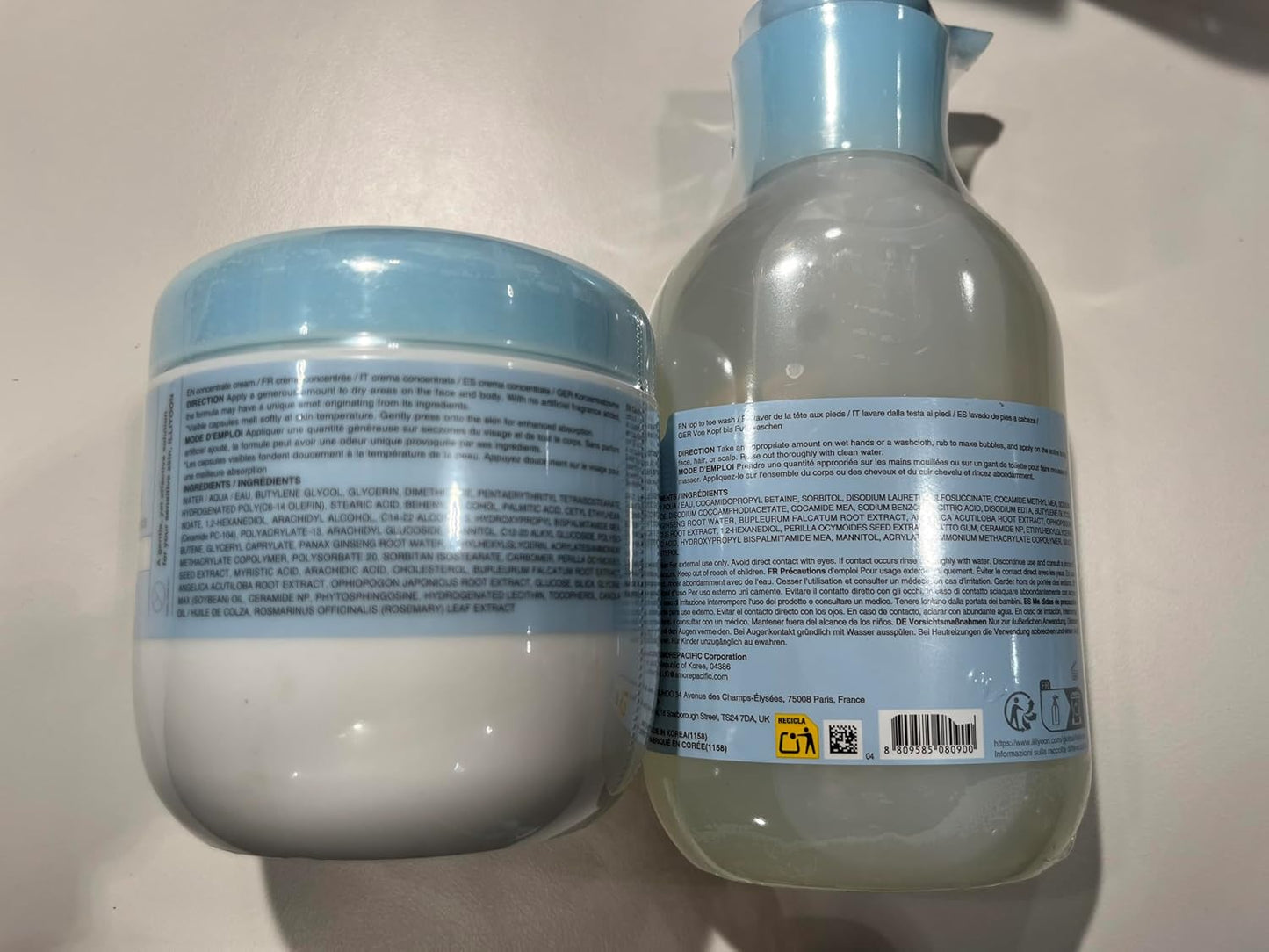 Illiyoon ATO Top To Toe Wash 16.9 Fl Oz with ATO Cream 16.9 Fl Oz