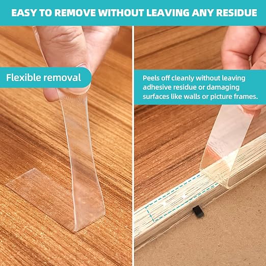 P7yaumy Double Sided Tape Heavy Duty 0.75in×20ft, Nano Tape Double Sided
