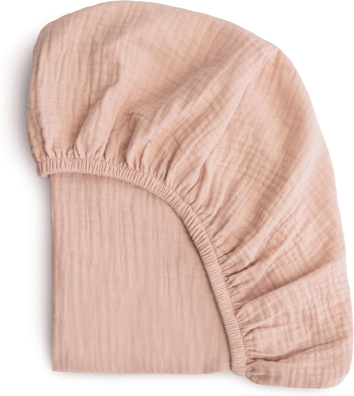 mushie Stretchy & Soft Bassinet Crib Sheet | Fitted 16" x 30" (Blush)