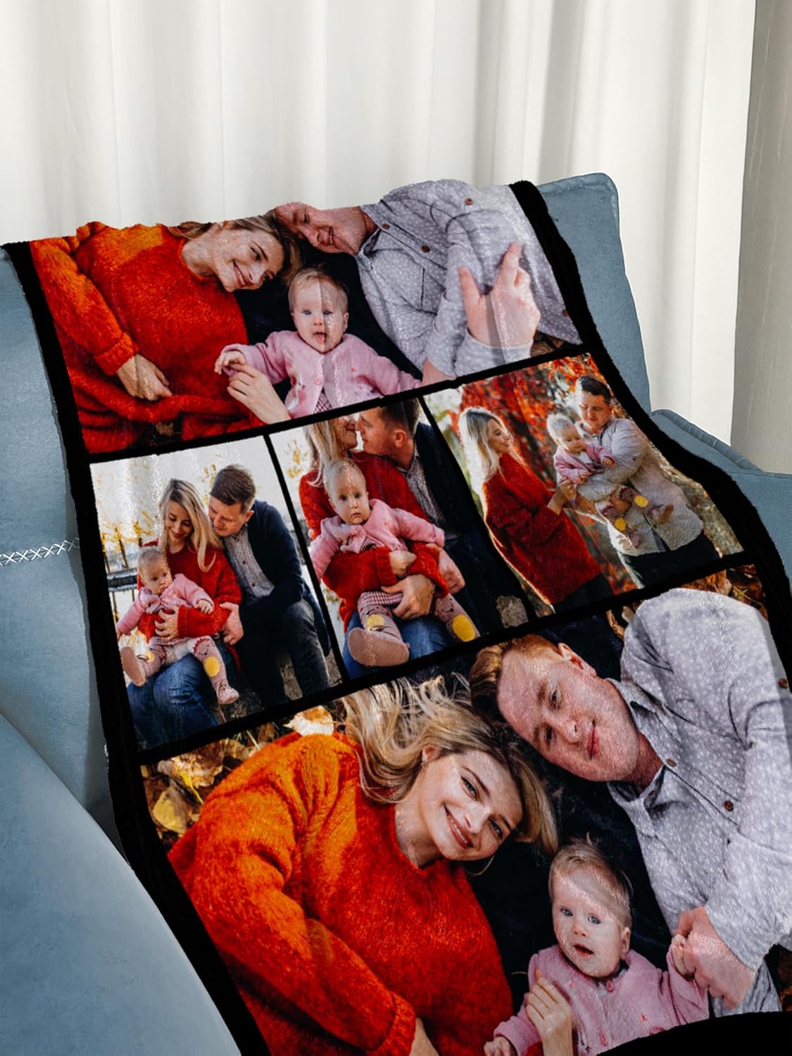 Personalized Blanket with Picture Custom Blanket with Photos Text Customize Valentines Day Gifts Birthday Gifts for Her Him Girlfriend Boyfriend Wife, 60 * 80in