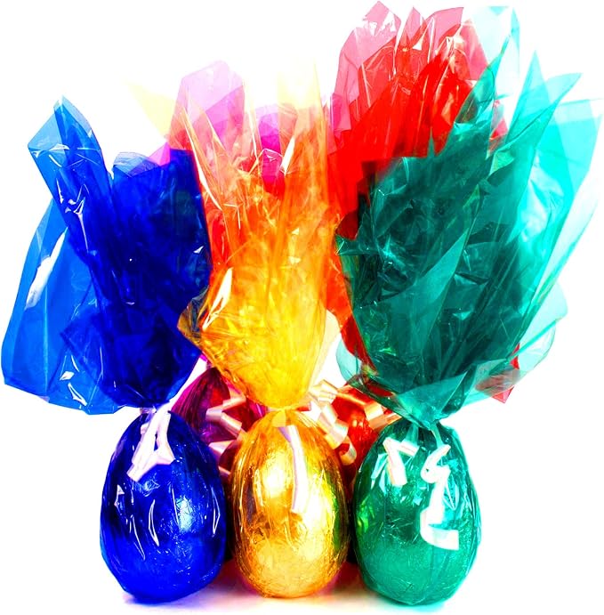 Outus 104 Pcs Colored Cellophane Sheets Cellophane Wrapping Paper