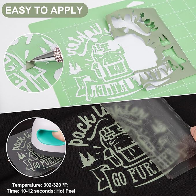 VINYL FROG Sage Green Heat Transfer Vinyl Roll 12" x12ft Matte HTV Vinyl |