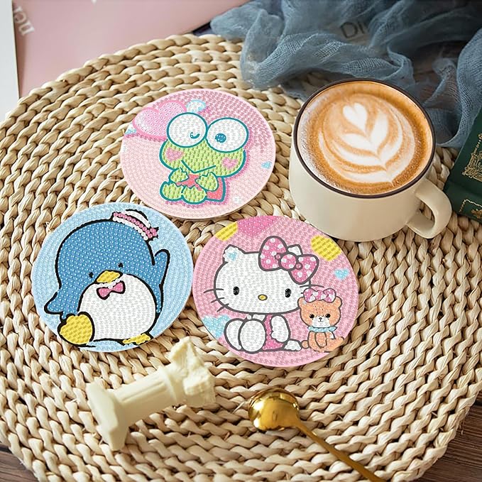 8Pcs Diamond Art Painting Coasters