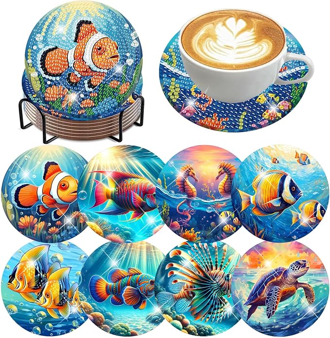 Axquilon Diamond Art Coasters Kit