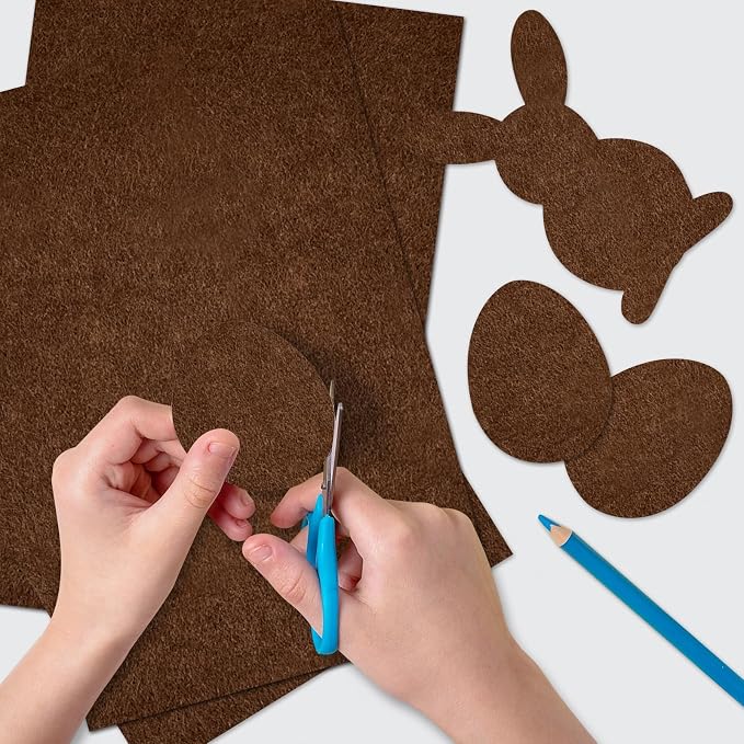 20 Pcs Brown Felt Fabric Sheet 8" x 12" Assorted Color Felt Fabric Sheets