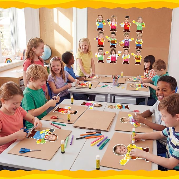 Gersoniel 72 Pcs Kid Farm Classroom Decor Farm Animal Bulletin Board Cutout |
