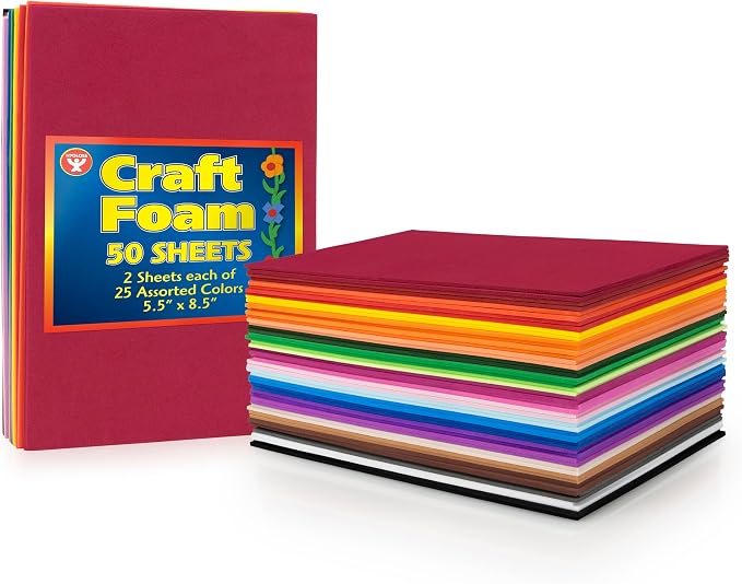 Hygloss Colorful Craft Foam Sheets