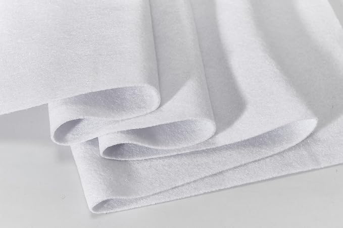 Soft White Felt Fabric Sheets 36"X 36"/ 1.6mm Thick Sewing Patwork Material