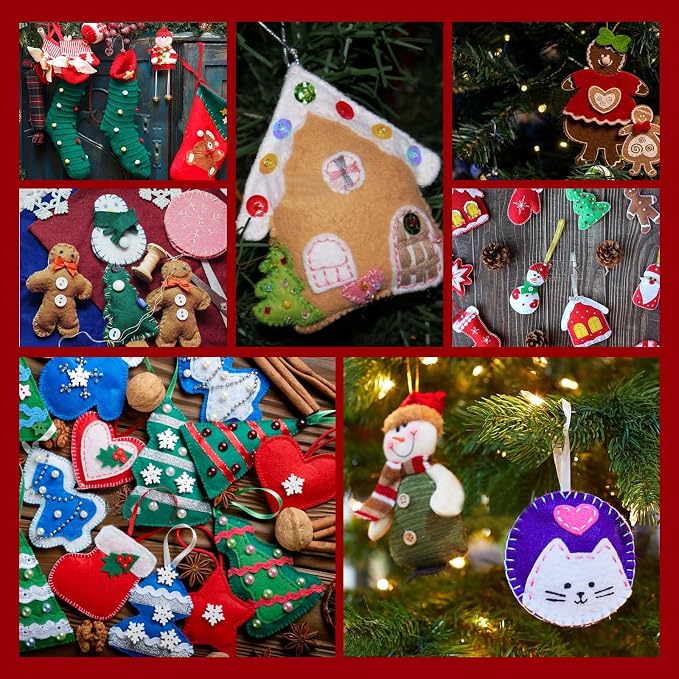 45Pcs Felt Fabric Sheets 6 x 6 inches, 1mm Thick Felt Fabric Square
