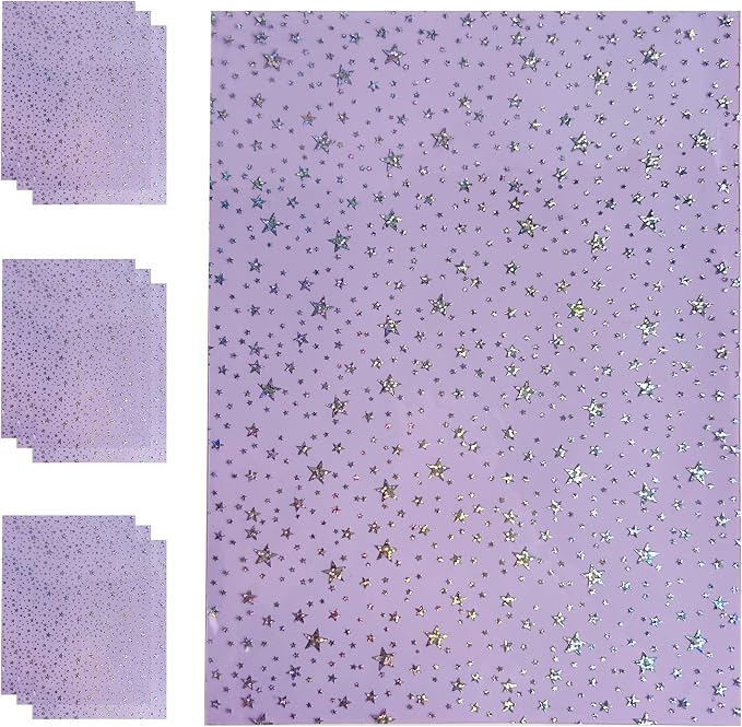 Transparent Waterproof PVC Vinyl 10 Pcs 8.3 x 11.8 inches Iridescent Shine