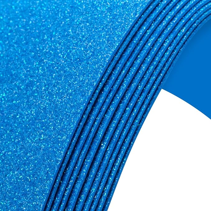 10 Pack Glitter Foam Sheets Craft 8 x 12 inch | Sparkles Foam Paper