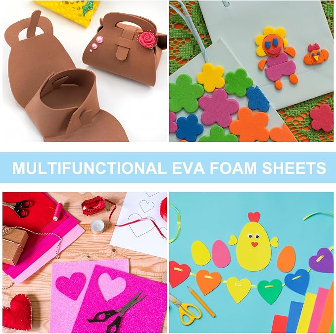 PATIKIL 20 Pack EVA Foam Sheets, Light Yellow
