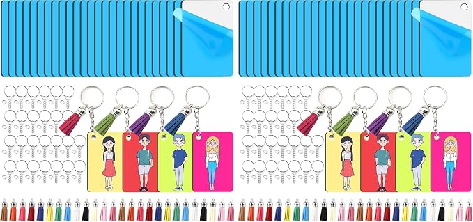 HTVRONT Sublimation Keychain Blanks