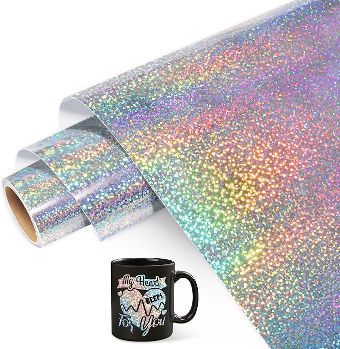 WRAPXPERT Holographic Silver Permanent Vinyl