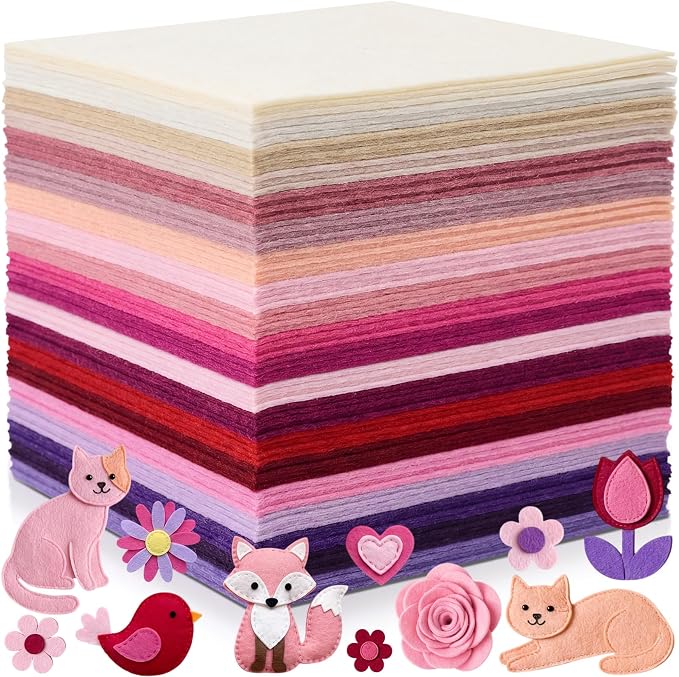 Tegeme 100 Pcs 8 x 12 Inches Felt Fabric Sheet