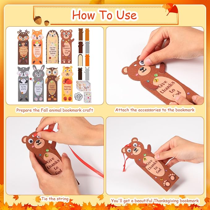 Capoda Summer Bookmark Craft Kits Felt DIY Make Your Own Bookmark