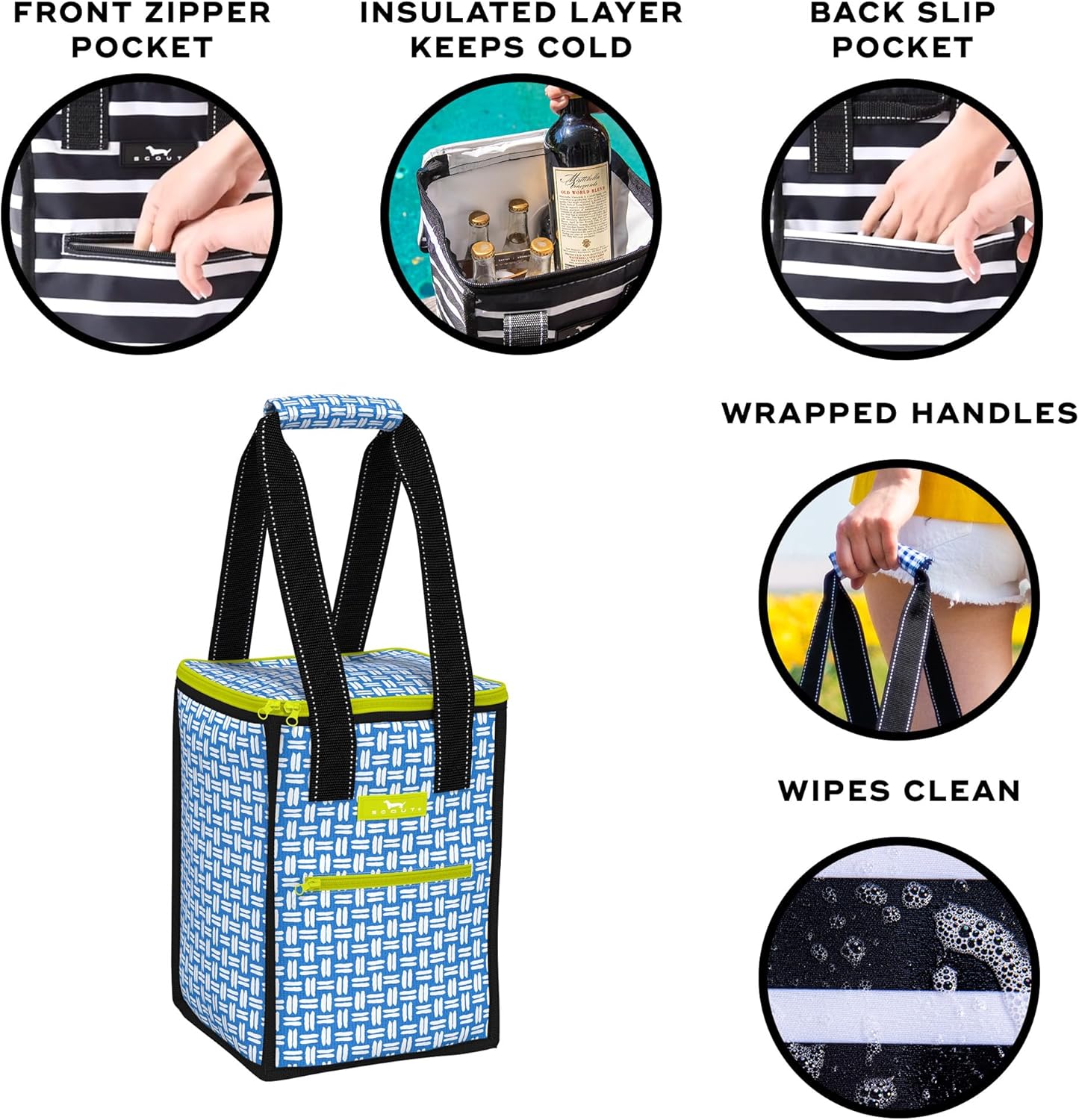 SCOUT Pleasure Chest - Soft, Lightweight, Insulated Cooler, Fits 5 Wine Bottles, Cooler for Beach, Pool, Boat, and Picnics