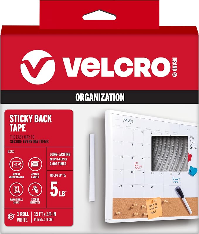 VELCRO Brand - Sticky Back Hook and Loop Fasteners – Peel and Stick Permanent