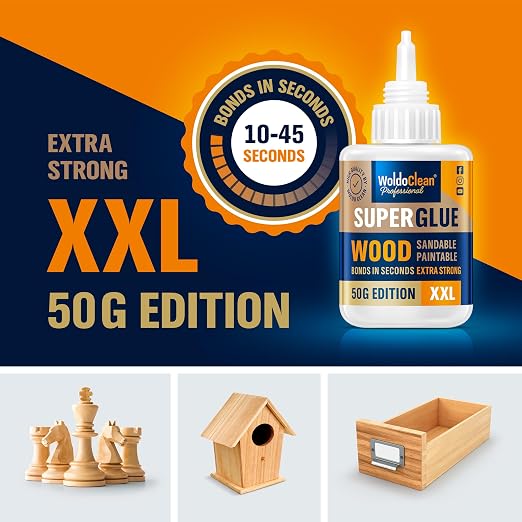 WoldoClean Super Glue for Wood 50g Extra Strong Gel