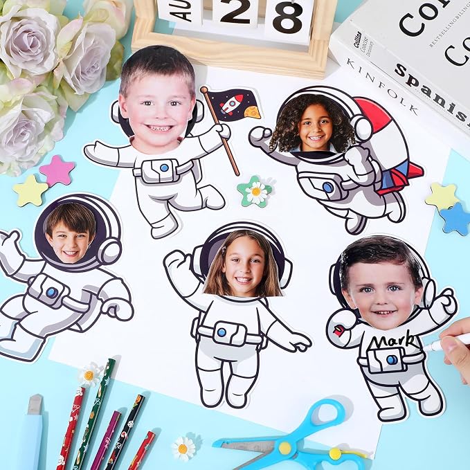 gisgfim 80Pcs Outer Space Cutouts Back to School Decorations Bulletin Board