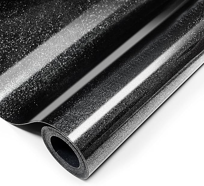 Glitter Iron On 12in X 8ft, HTV Heat Transfer Vinyl | Glitter HTV Easy to Cut &