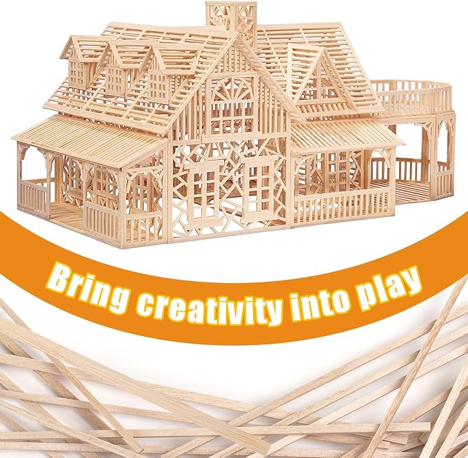 160Pcs Balsa Wood Sticks, 12 Inch Square Wooden Dowels, Hardwood Square Dowels