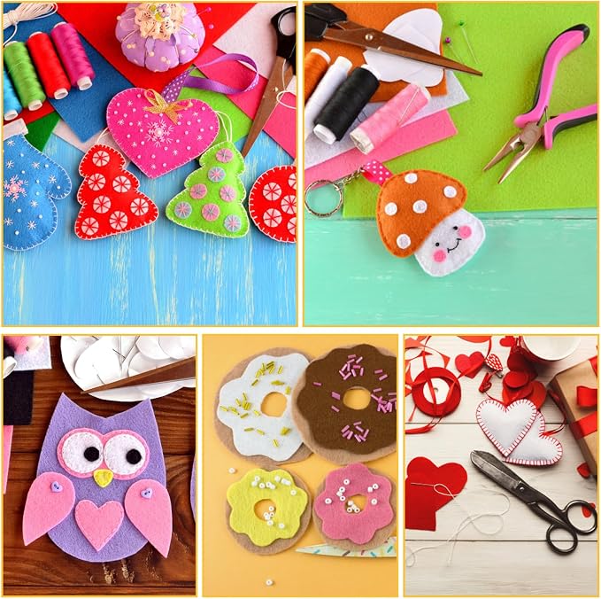 10Pcs Felt Sheets Fabric, 1mm | Polyester,
