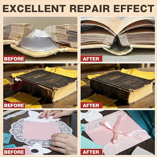 Book Glue, Dries Clear & Flexible Book Binding Glue Adhesive, Used