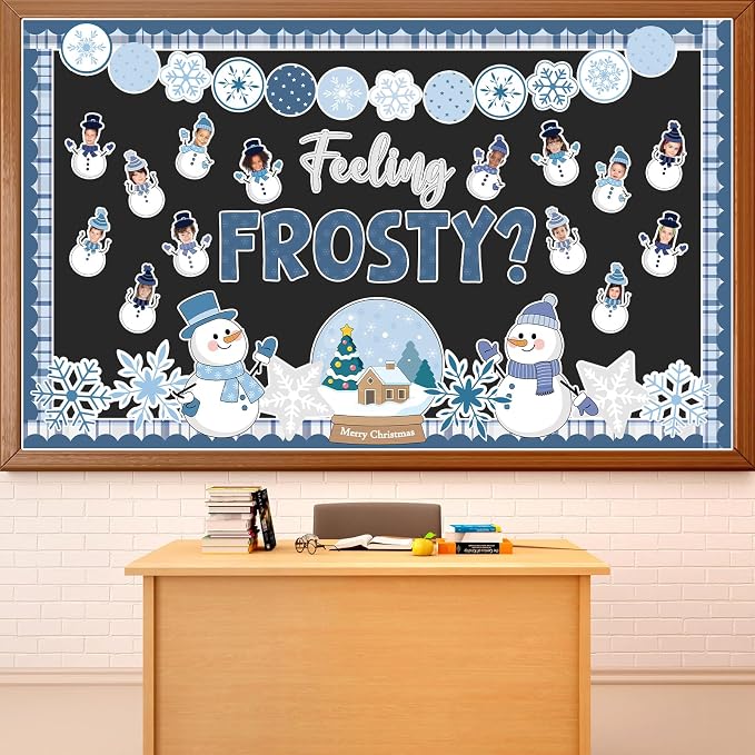 Justforjoyful Winter Bulletin Board Decoration Winter Snowman Cutouts DIY Photo