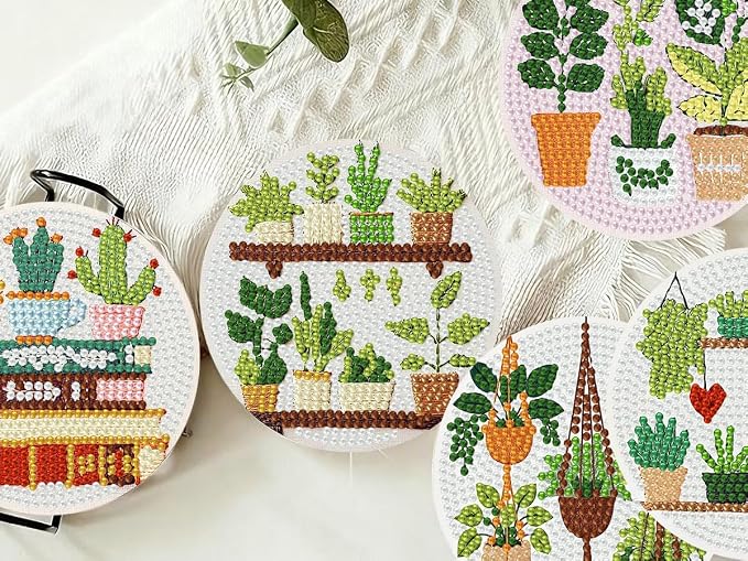 8 PCS Plant Diamond Art Coasters Kits | Diamond Paintings Coasters