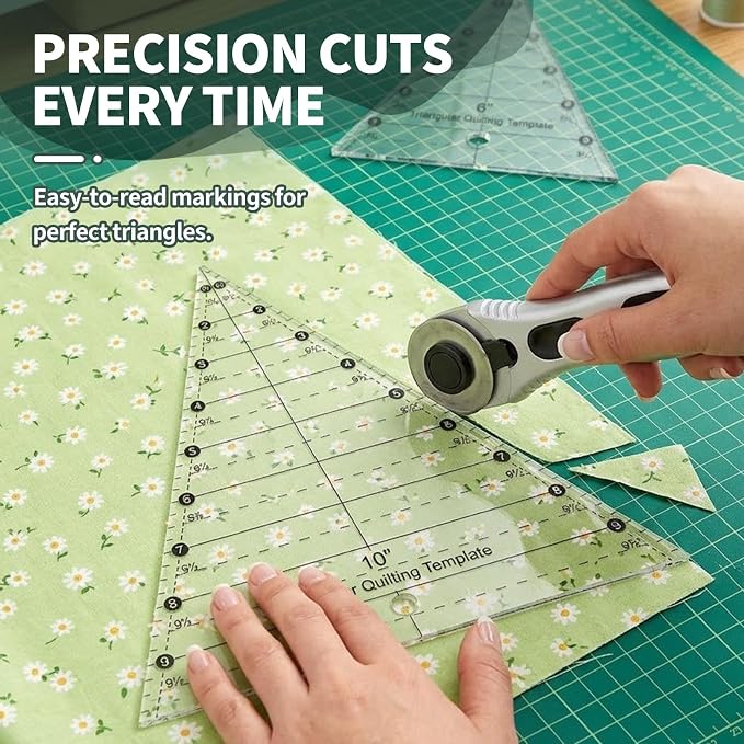 6 Pcs Tall Triangle Acrylic Quilting Templates Set