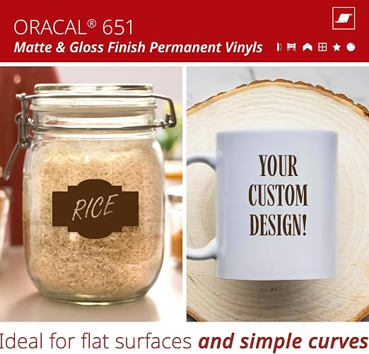 ORACAL 651 Matte Brown Vinyl Durable Roll Easy to Weed Permanent Adhesive Craft