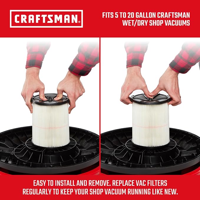 CRAFTSMAN CMXZVBE38754 Genuine 5-20 Gal. General Purpose Wet Dry Vac Filter |