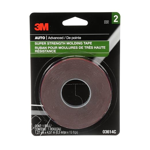 3M Scotch-Mount Automotive Molding Tape, Super Strength Double-Sided Adhesive