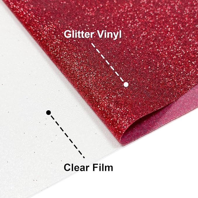 Glitter Iron On 12in X 8ft, HTV Heat Transfer Vinyl | Glitter HTV Easy to Cut &