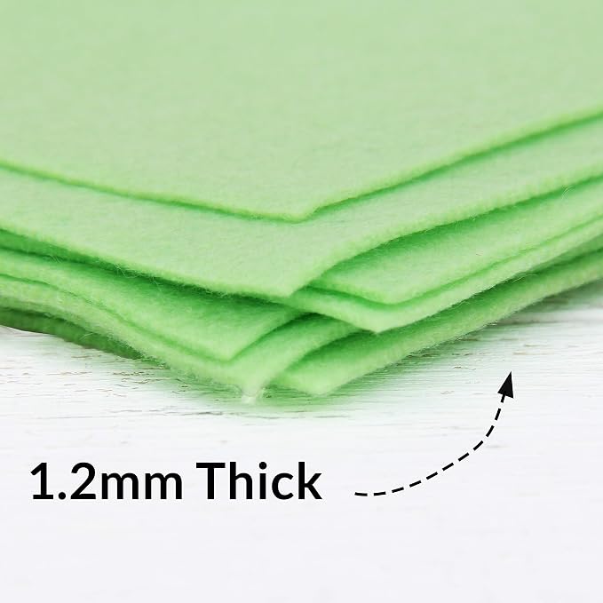Threadart Light Green Premium Felt Sheets