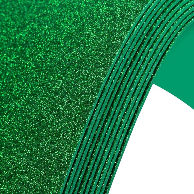 10 Pack Glitter Foam Sheets Craft 8 x 12 inch | Sparkles Foam Paper