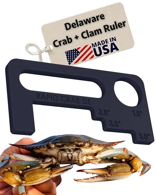 Crab Measurement Tool for DE Blue Crabs, Peeler Crabs, & Clams | DE Regulation
