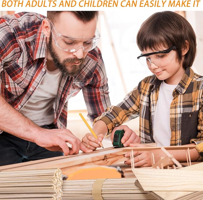 180Pcs Balsa Wood Sticks, Hardwood Square Dowels Unfinished Wooden Strip | 1/8