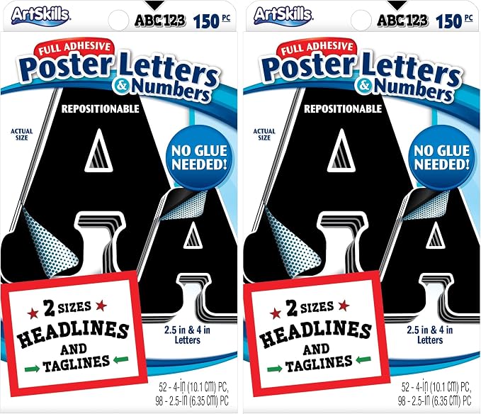 ArtSkills Paper Poster Letters and Numbers