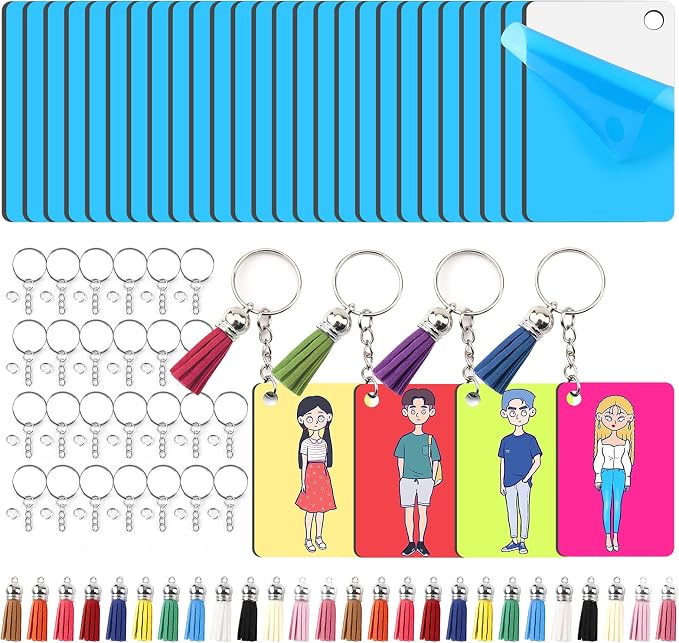HTVRONT Sublimation Keychain Blanks